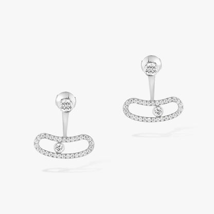 [LUXE]MOVE UNO SILVER DIAMOND EARRINGS