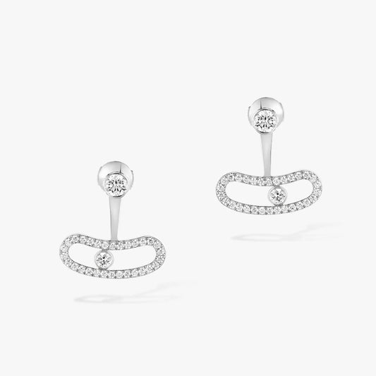 [LUXE]MOVE UNO SILVER DIAMOND EARRINGS