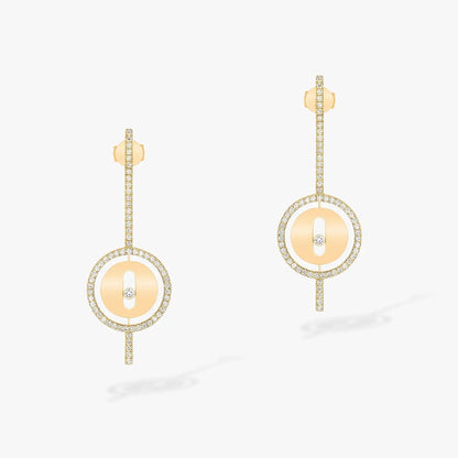 [LUXE]LUCKY MOVE ARROW PINK GOLD DIAMOND EARRINGS