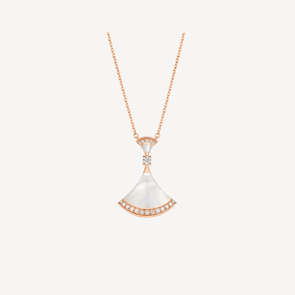 [LUXE]DREAM NECKLACE MOP PINK GOLD DIAMOND