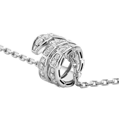 [LUXE]SERPENTI  NECKLACE DOUBLE RING DIAMOND