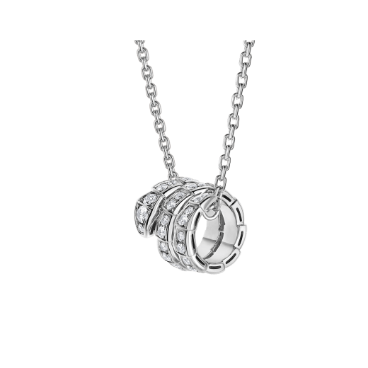 [LUXE]SERPENTI  NECKLACE DOUBLE RING DIAMOND