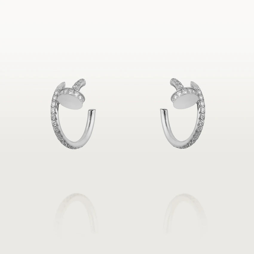 [LUXE]JUSTE EARRINGS 12.75MM SILVER DIAMOND