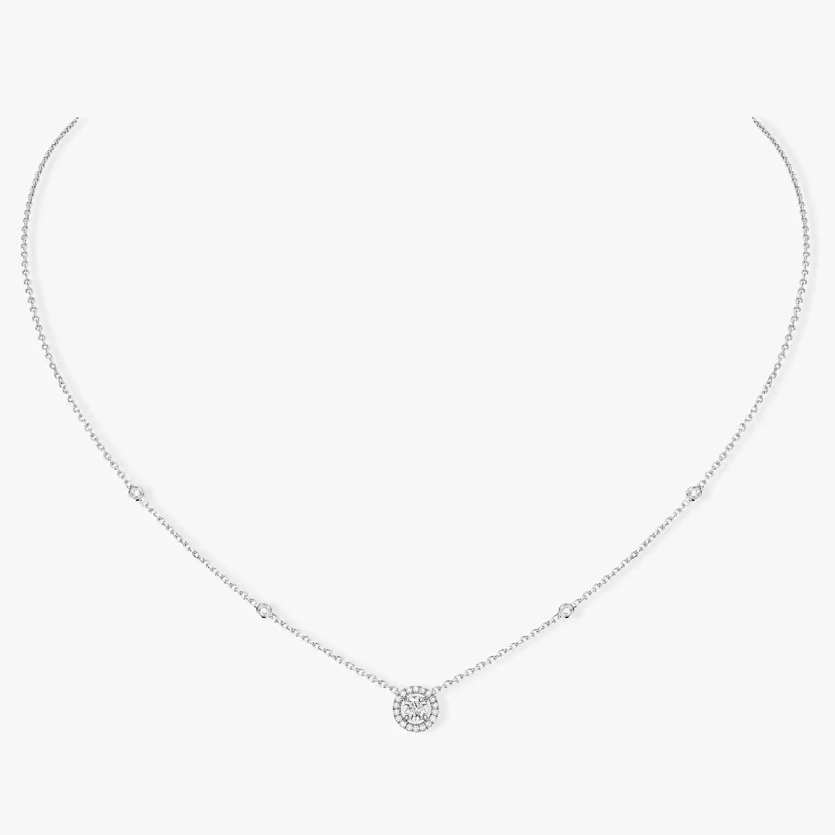 [LUXE]Diamond Necklace 0,20ct Brilliant Shape Joy