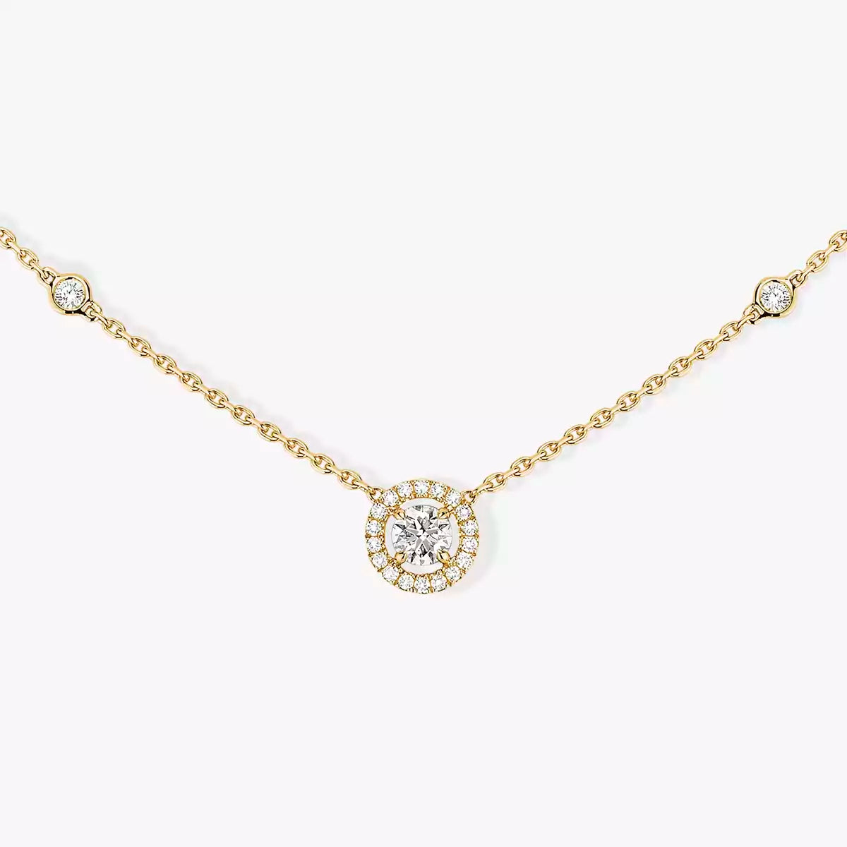 [LUXE]Diamond Necklace 0,20ct Brilliant Shape Joy