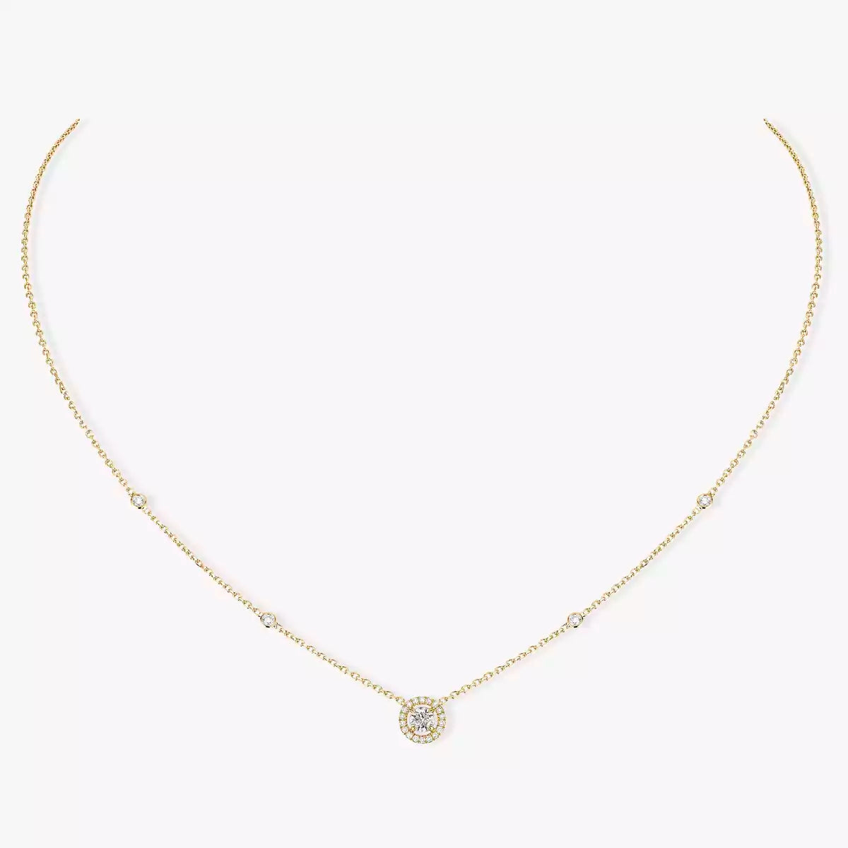 [LUXE]Diamond Necklace 0,20ct Brilliant Shape Joy