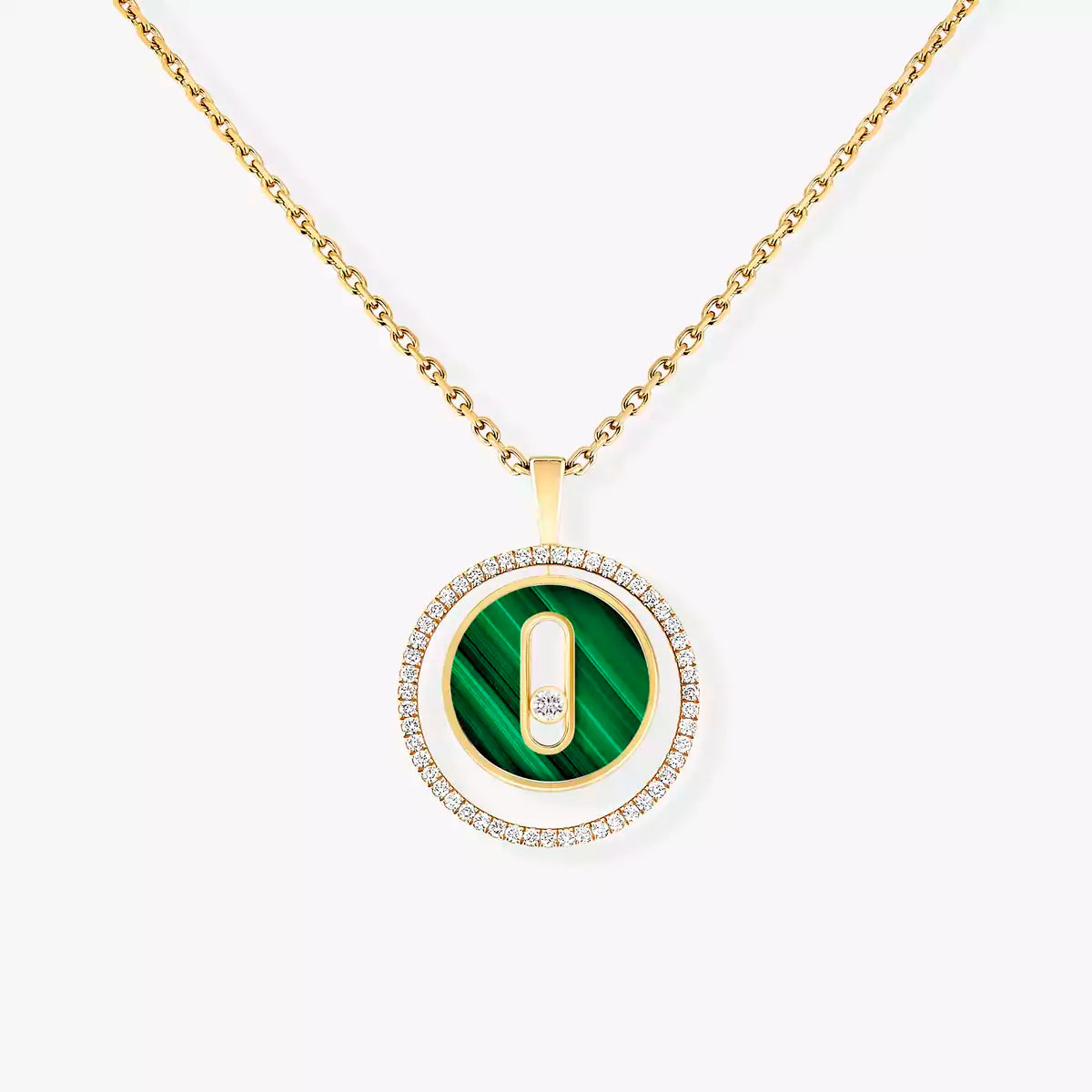 [LUXE]Lucky Move Diamond Necklace in Rose Gold and White Mother-of-Pearl