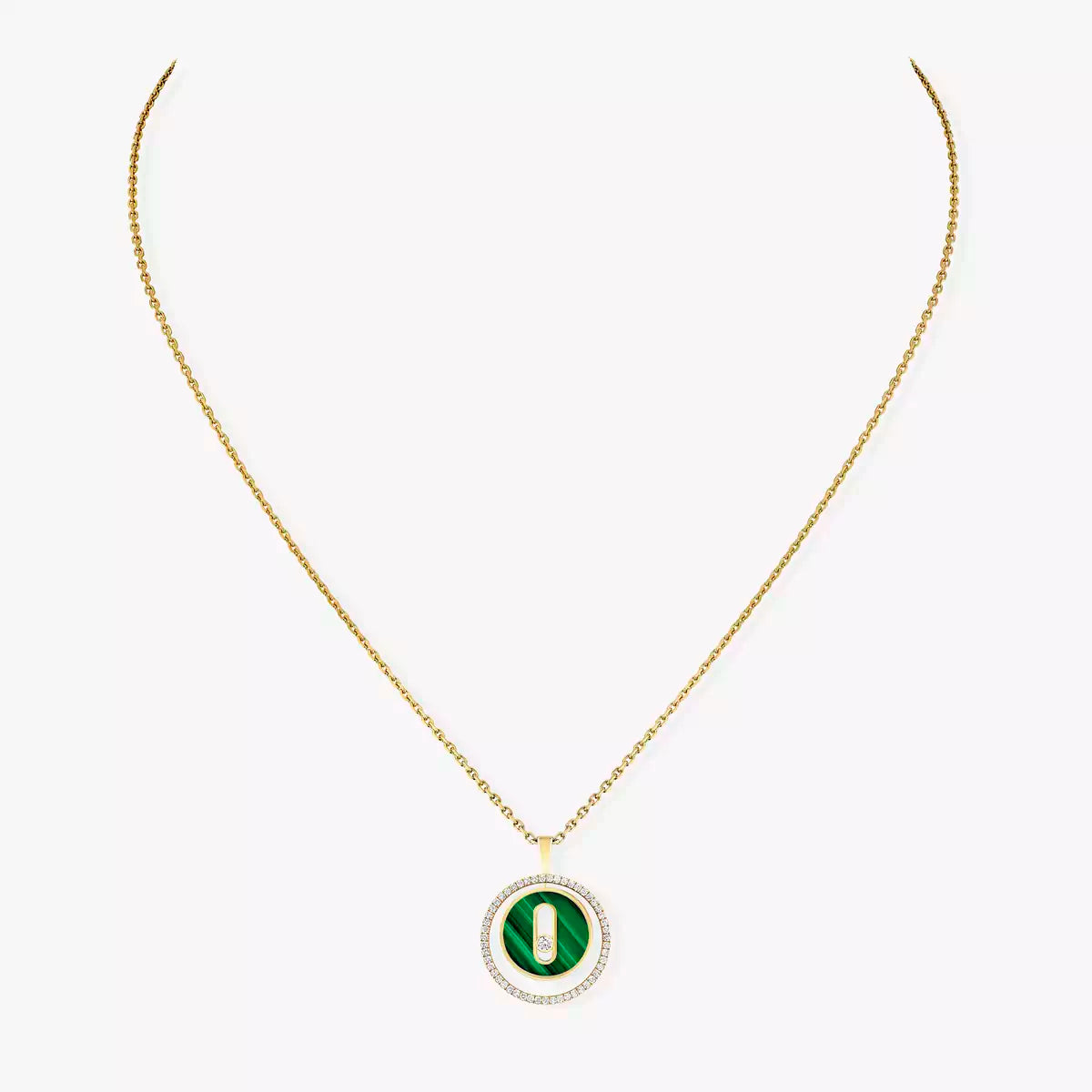 [LUXE]Lucky Move Diamond Necklace in Rose Gold and White Mother-of-Pearl
