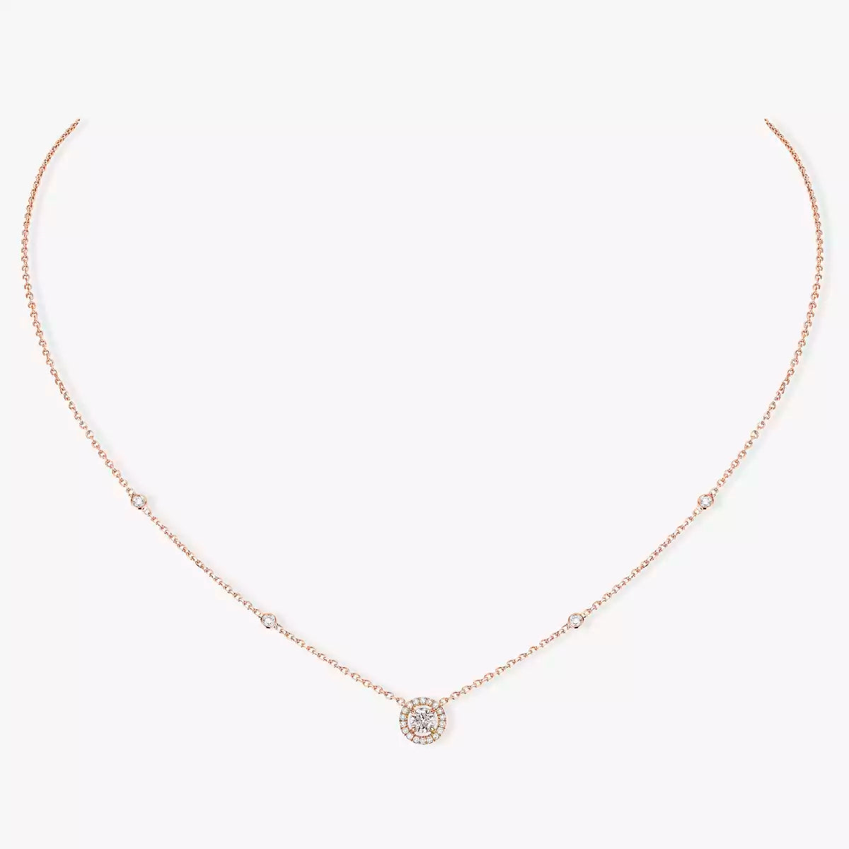 [LUXE]Diamond Necklace 0,20ct Brilliant Shape Joy