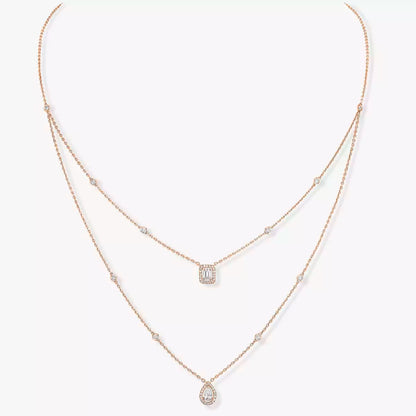[LUXE]Diamond Necklace My Twin 2 Rows