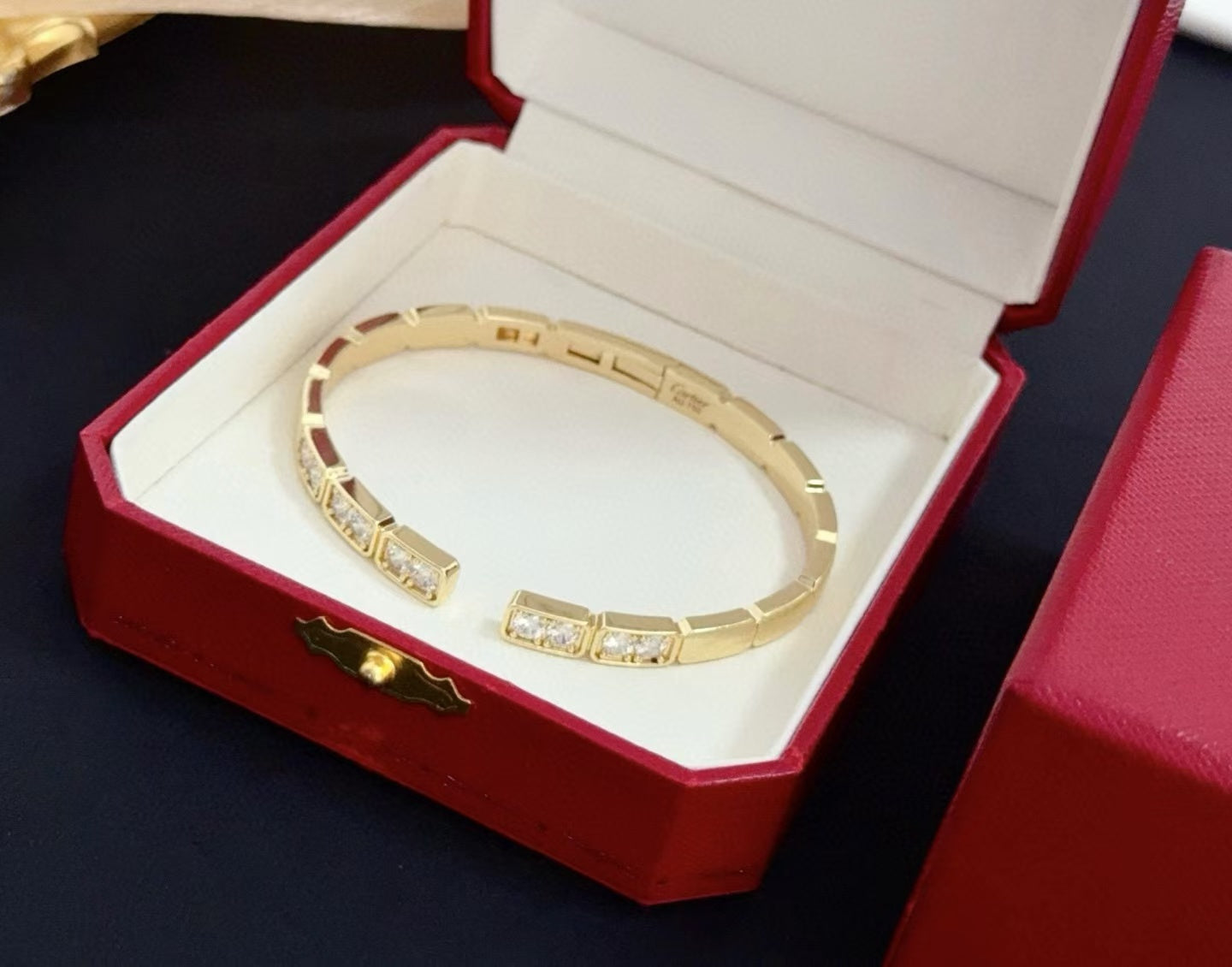 [LUXE jewelrys]LOVE DIAMOND OPEN  BRACELET