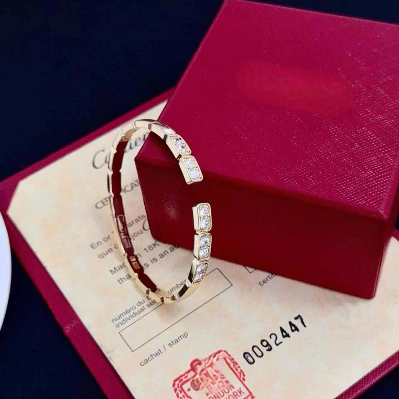 [LUXE jewelrys]LOVE DIAMOND OPEN  BRACELET