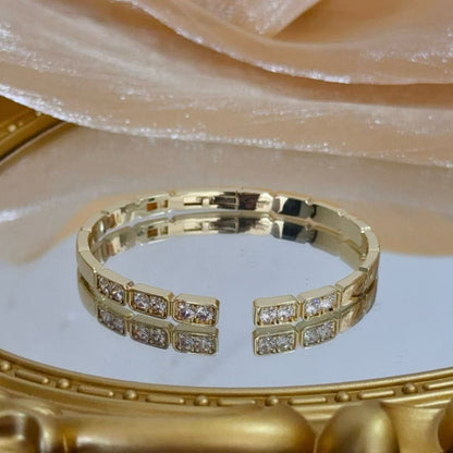 [LUXE jewelrys]LOVE DIAMOND OPEN  BRACELET