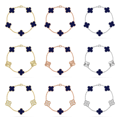 [LUXE]CLOVER 5 MOTIF LAPIS LAZULI BRACELET COLLECTION