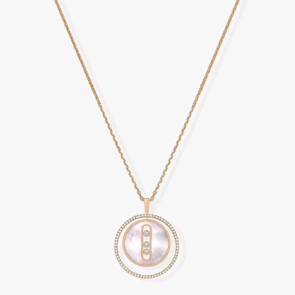 [LUXE]LUCKY MOVE MM NACRE BLANCHE DIAMOND NECKLACE