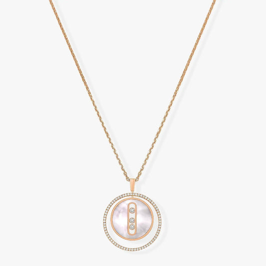 [LUXE]LUCKY MOVE MM NACRE BLANCHE DIAMOND NECKLACE