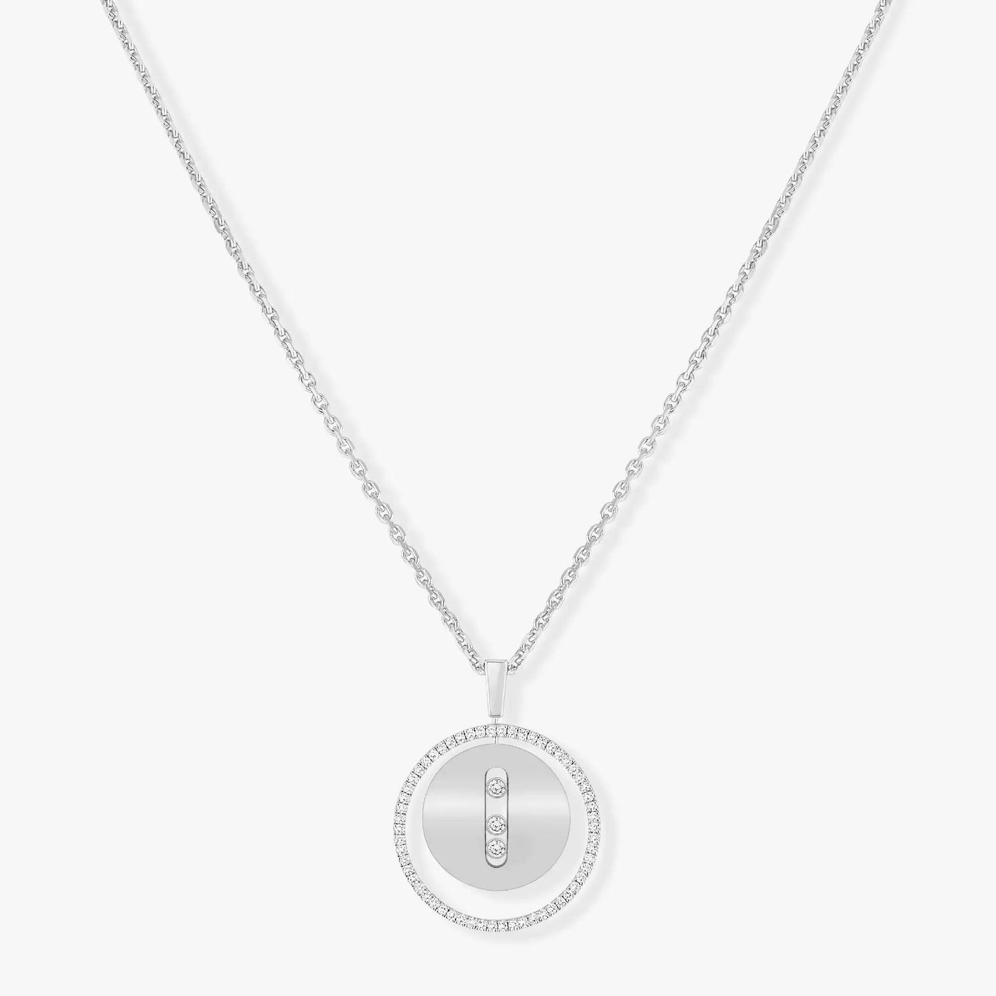 [LUXE]LUCKY MOVE MM SILVER DIAMOND NECKLACE