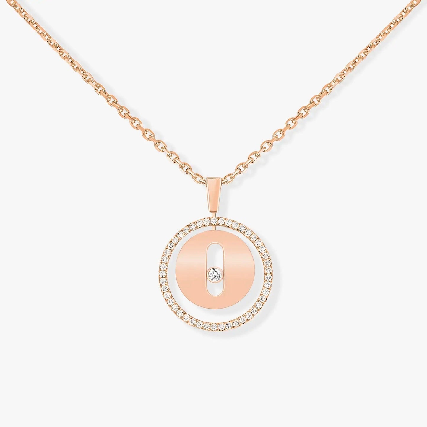 [LUXE]LUCKY MOVE PM NECKLACE PINK GOLD DIAMOND