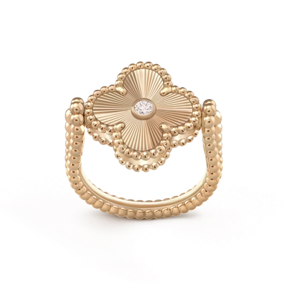 [LUXE]CLOVER RIVERSIBLE ROSE GOLD RING