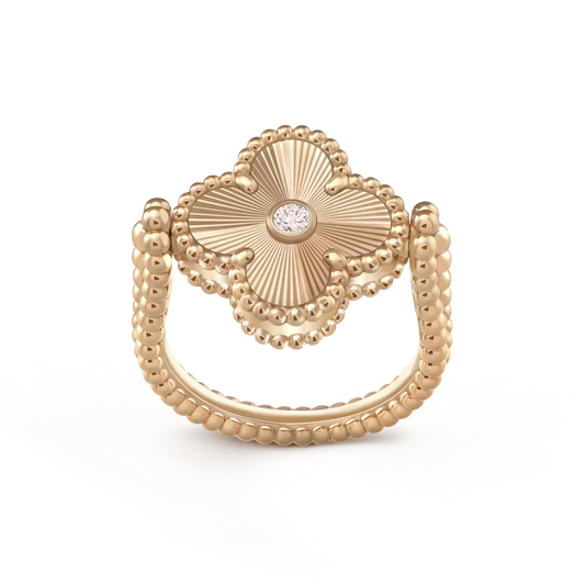 [LUXE]CLOVER RIVERSIBLE ROSE GOLD RING