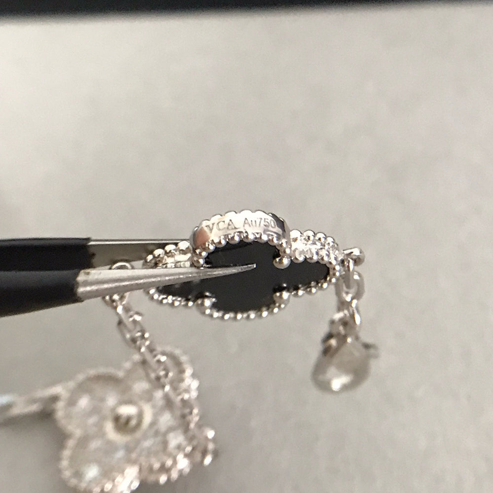 [LUXE] CLOVER 5 MOTIF ONYXS BRACELET COLLECTION
