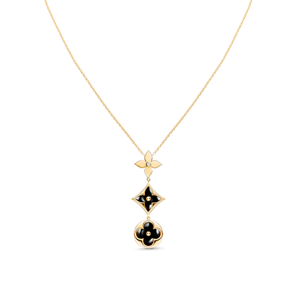 [LUXE]STAR AND SUN ONYX PINK GOLD NECKLACE