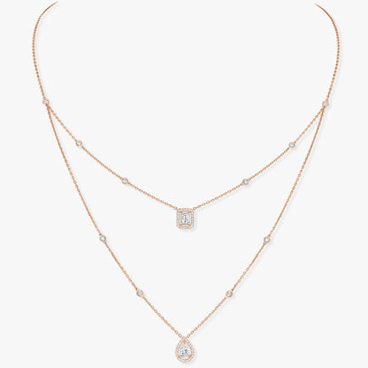 [LUXE]MY TWIN 2 ROW DIAMOND NECKLACE