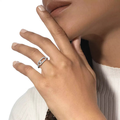 [LUXE]Move Uno Diamond Ring in Gold