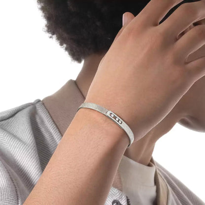 [LUXE]Move Noa Ciselé half pavé bangle
