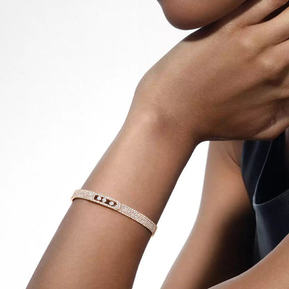 [LUXE]Move Noa Full Pavé Diamond Bangle Bracelet