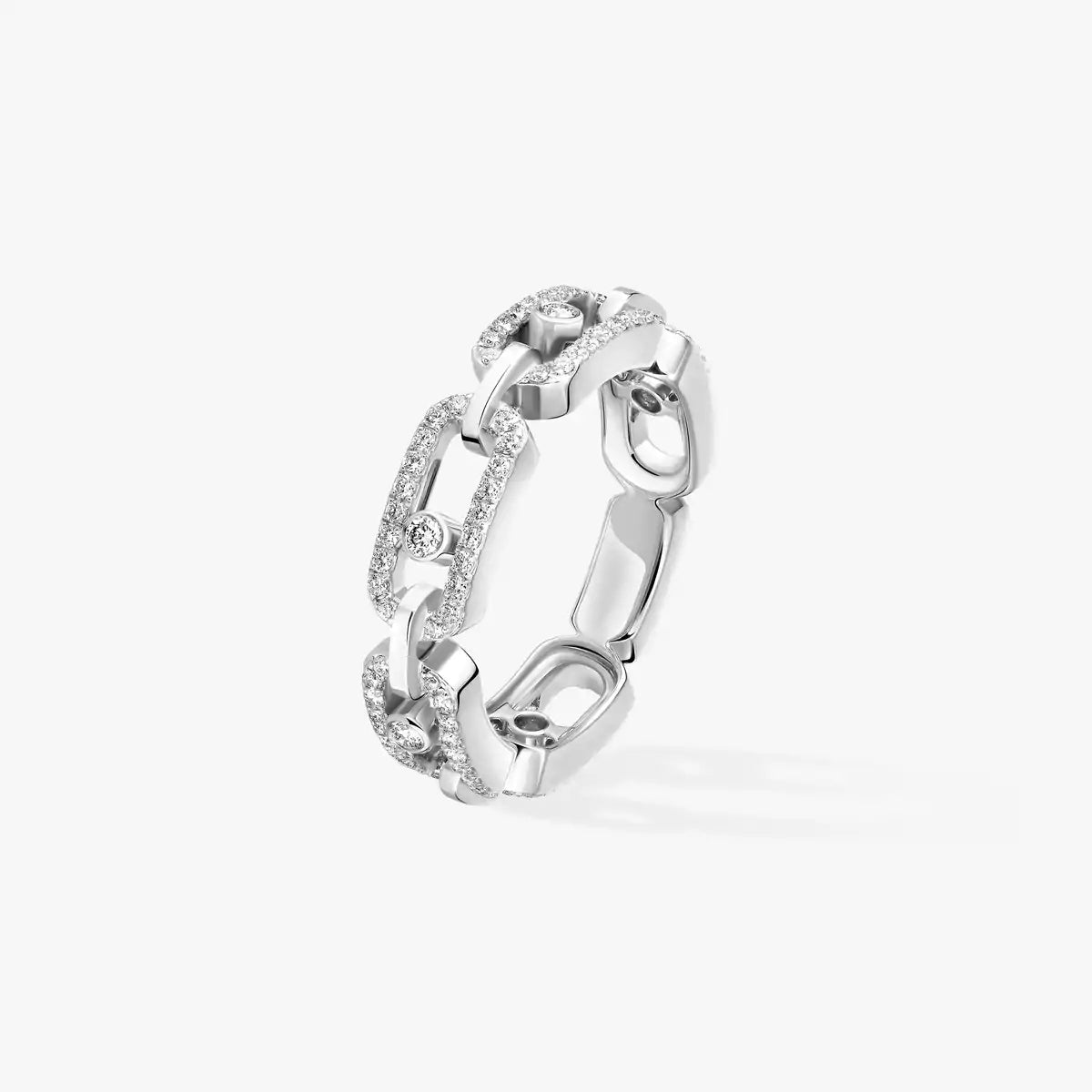 [LUXE]Move Link Pave_-Set Diamond Ring in Gold