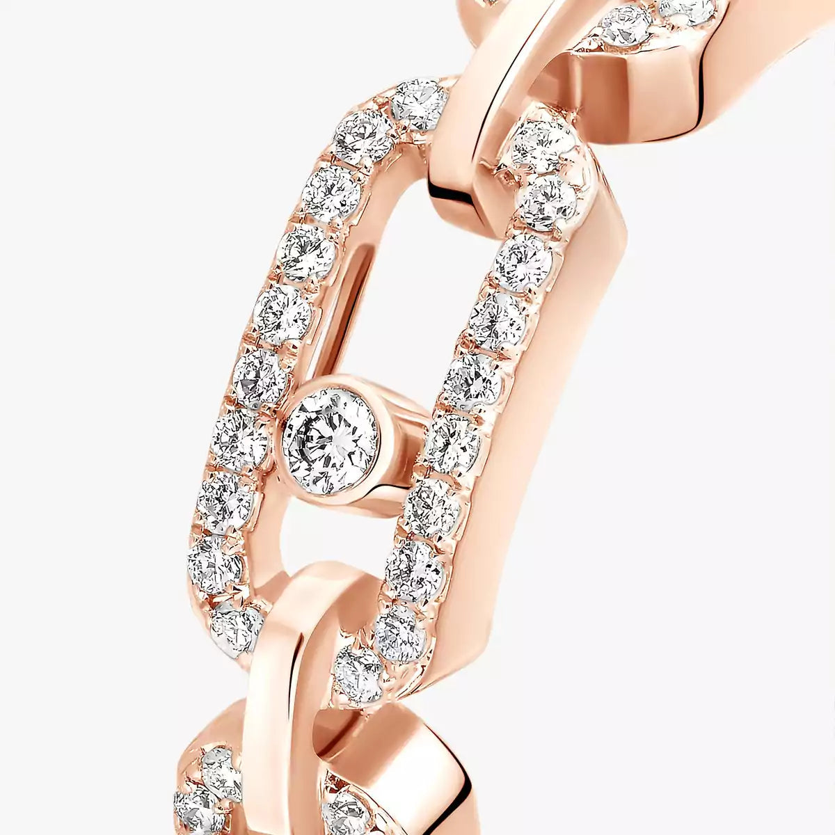 [LUXE]Move Link Pave_-Set Diamond Ring in Gold