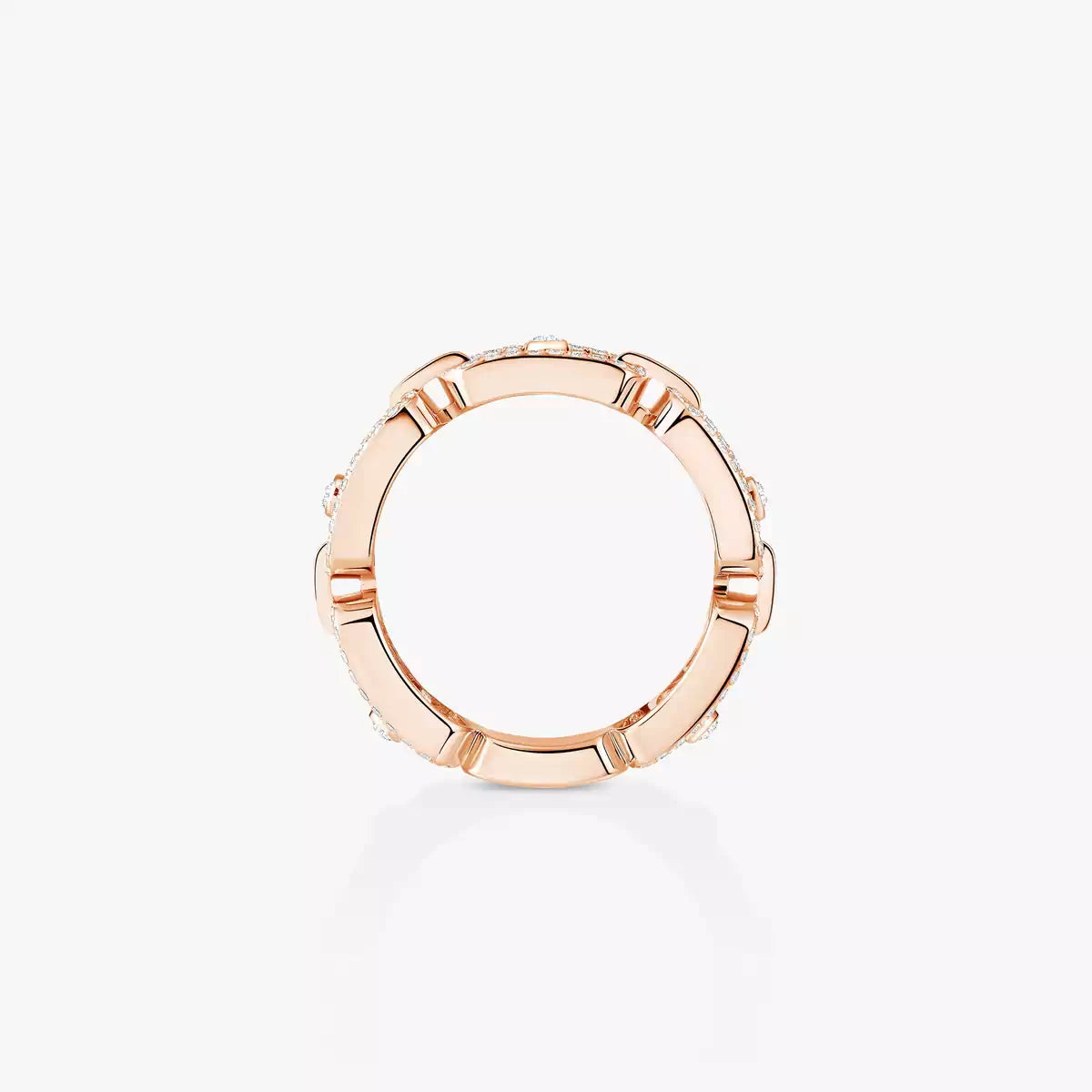 [LUXE]Move Link Pave_-Set Diamond Ring in Gold