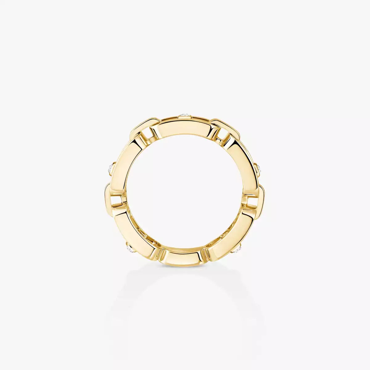 [LUXE]Move Link Pave_-Set Diamond Ring in Gold