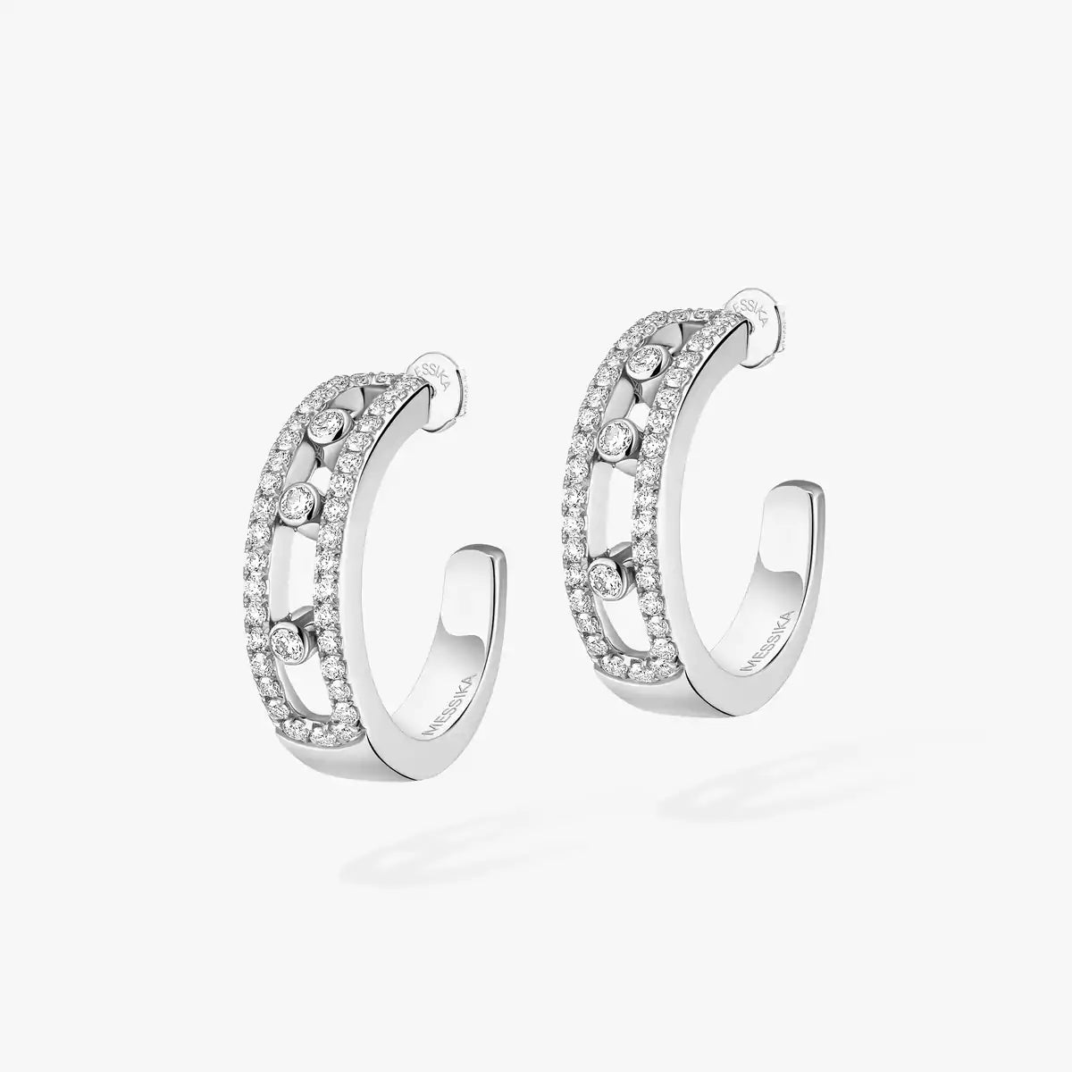 [LUXE]Diamond Pave_ Hoop Earrings Move