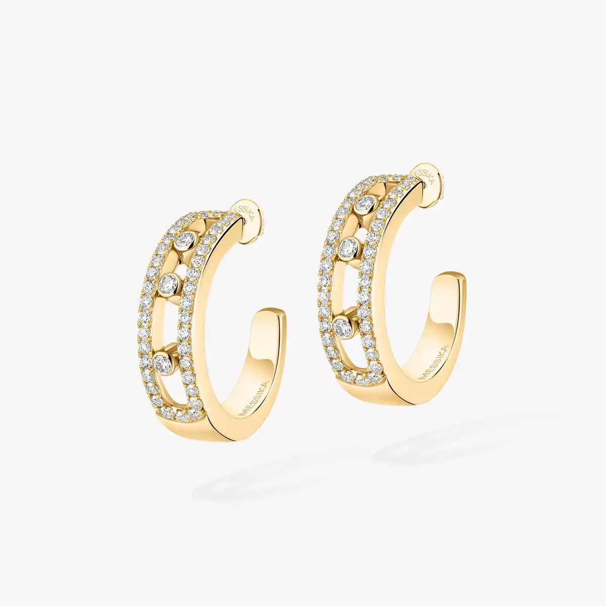 [LUXE]Diamond Pave_ Hoop Earrings Move