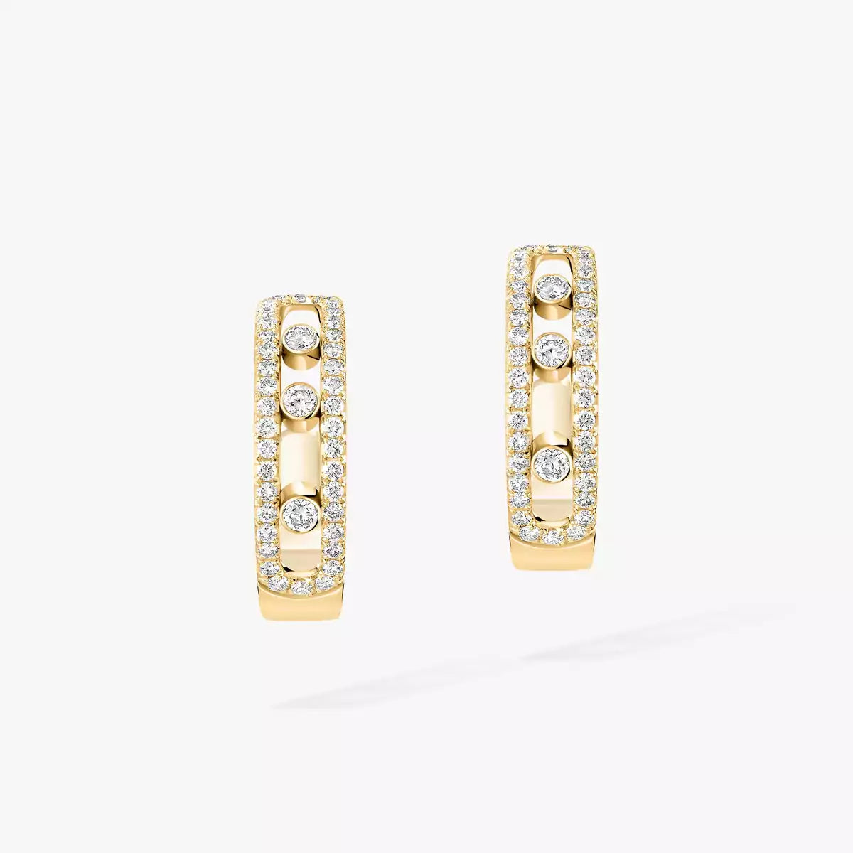 [LUXE]Diamond Pave_ Hoop Earrings Move