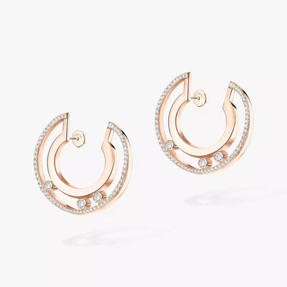 [LUXE]Move Romane Small Diamond Hoop Earrings
