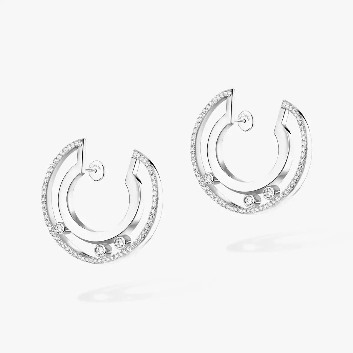 [LUXE]Move Romane Small Diamond Hoop Earrings