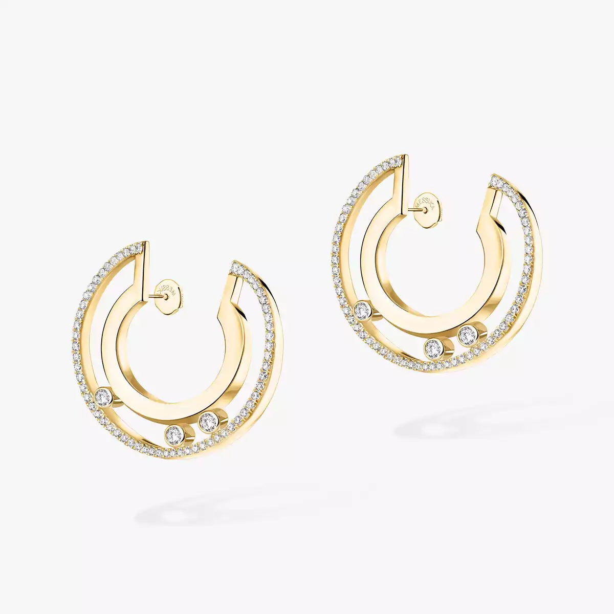 [LUXE]Move Romane Small Diamond Hoop Earrings