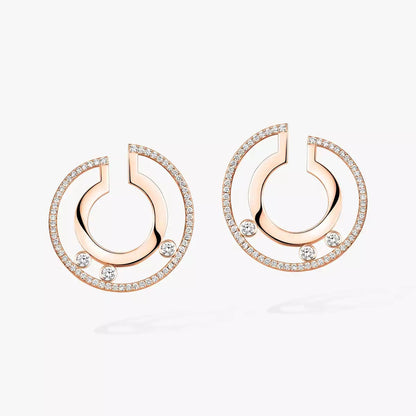 [LUXE]Move Romane Small Diamond Hoop Earrings