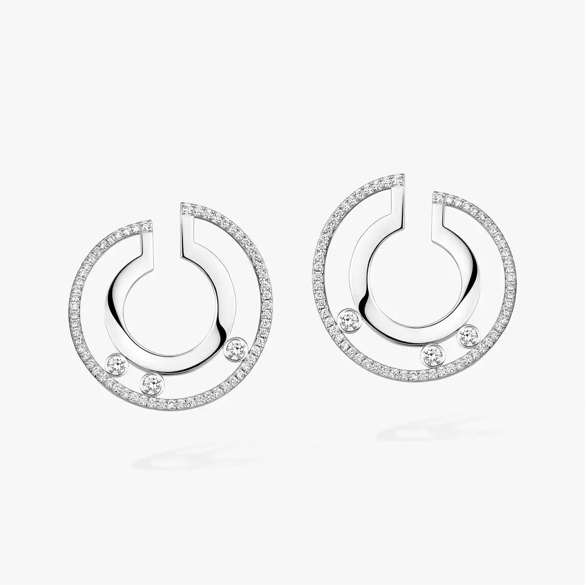 [LUXE]Move Romane Small Diamond Hoop Earrings