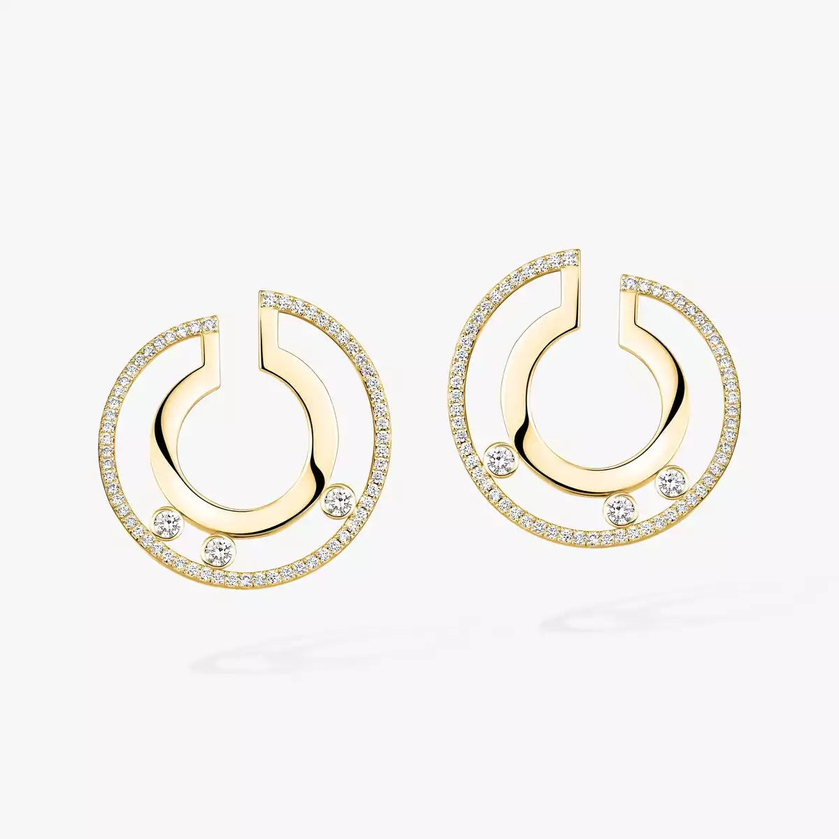 [LUXE]Move Romane Small Diamond Hoop Earrings
