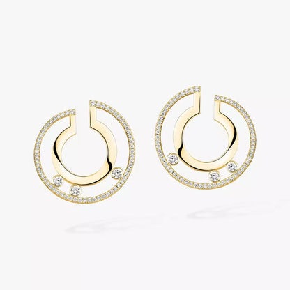 [LUXE]Move Romane Small Diamond Hoop Earrings