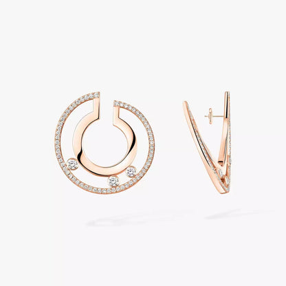 [LUXE]Move Romane Small Diamond Hoop Earrings