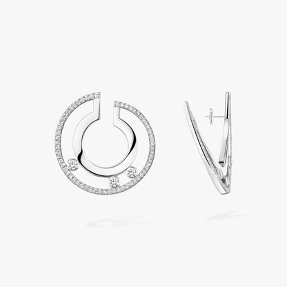 [LUXE]Move Romane Small Diamond Hoop Earrings