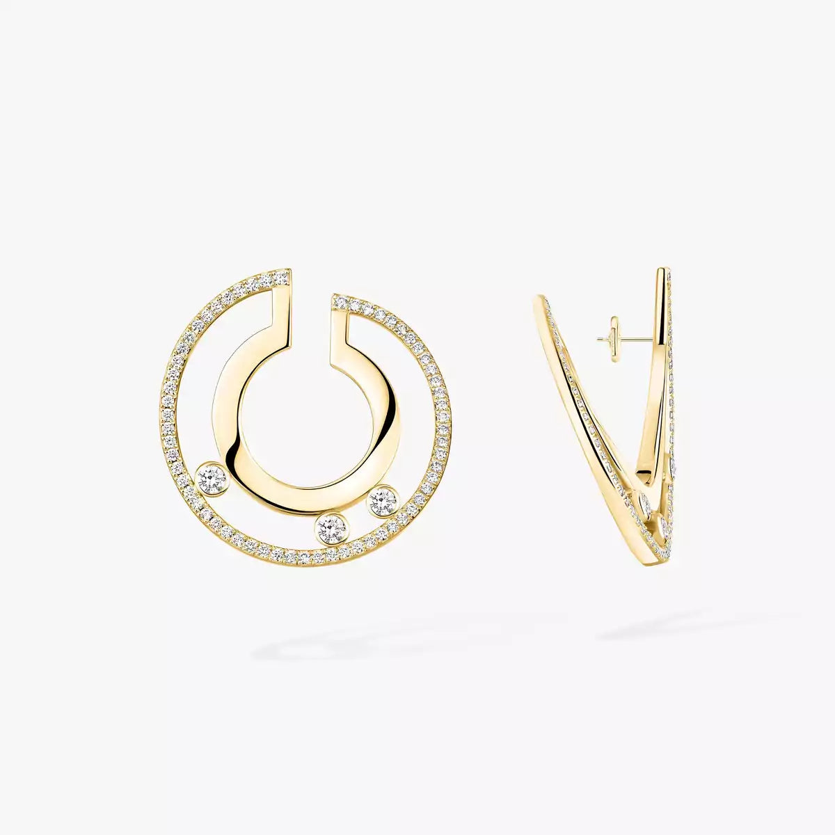 [LUXE]Move Romane Small Diamond Hoop Earrings