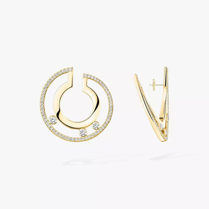 [LUXE]Move Romane Small Diamond Hoop Earrings