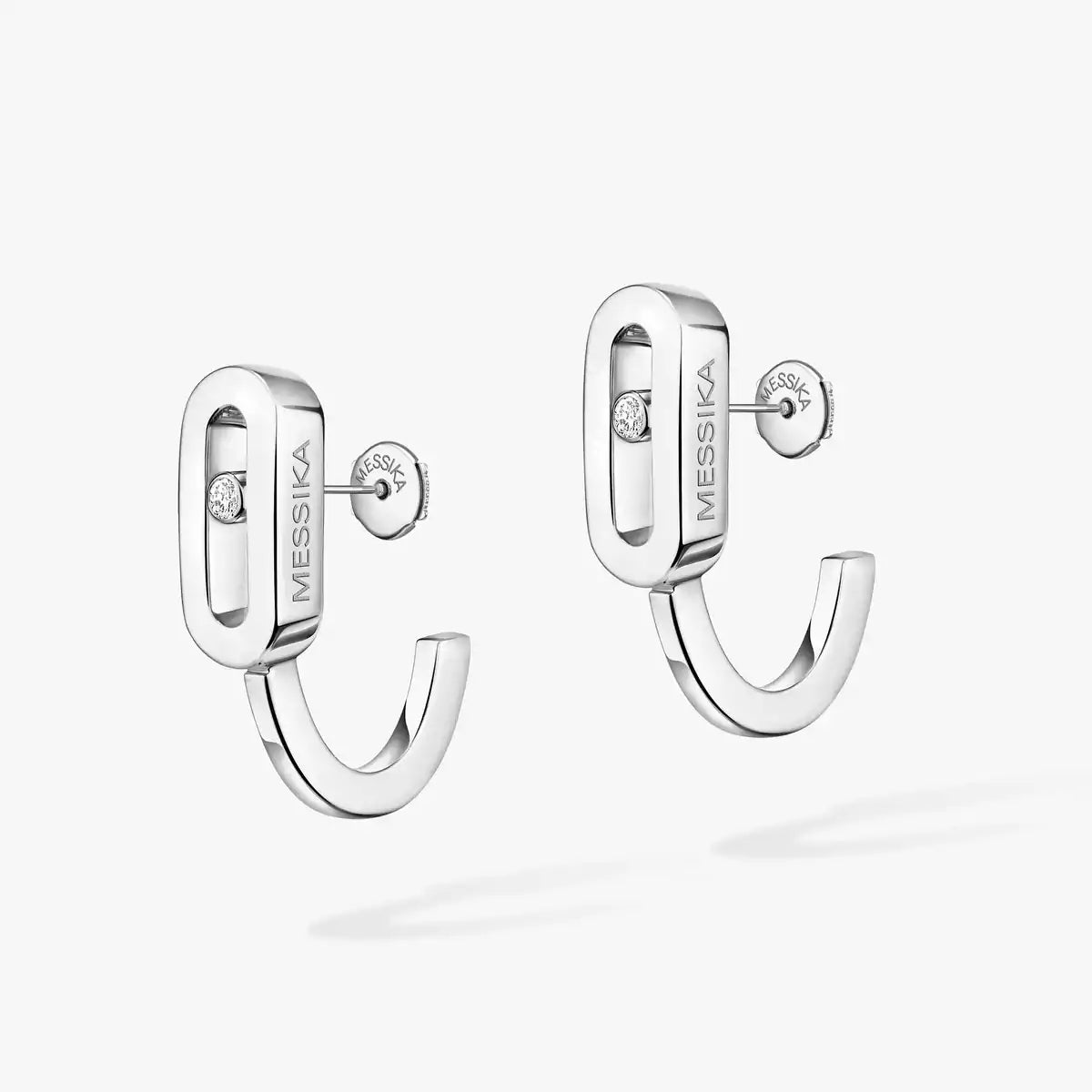 [LUXE]Diamond Mini Hoop Earrings Move Classique