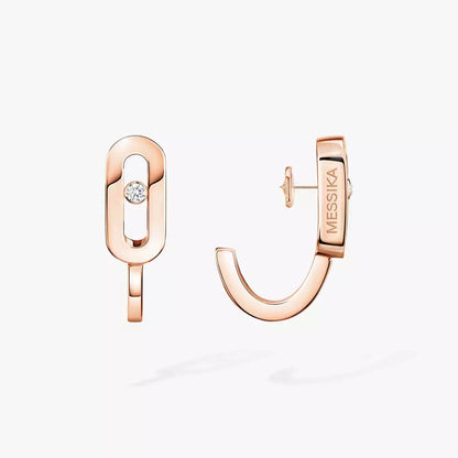 [LUXE]Diamond Mini Hoop Earrings Move Classique